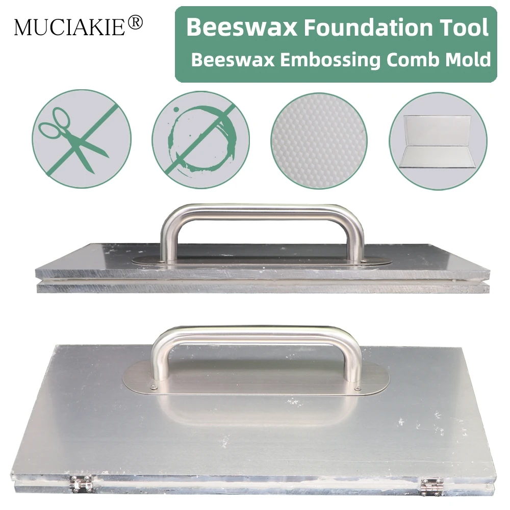 Imagem -05 - Apicultura Embossing Beewaxs Fundação Folha Mold Máquina de Estampagem Pente Cera de Abelha Alumínio Completo 47 49 535 mm