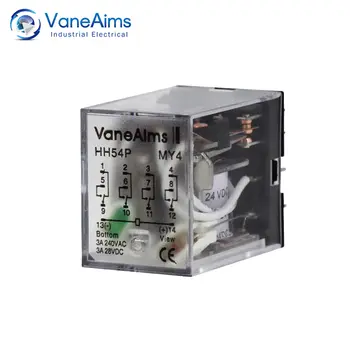 Relé MY4P HH54P MY4NJ Cívka Obecné DPDT Mikro Mini Elektromagnetické Relé Spínač s Objímkou LED AC 110V 220V DC 12V 24V 10 nejlepší prodej Reléový spínač 220V - №10