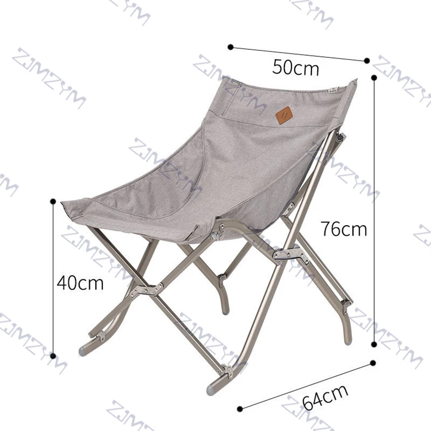 Outdoor Folding Chair New Loose Portable Lazy Chair Oxford Cloth Cotton Material Camping Beach Backrest Fishing 64*50*76cm