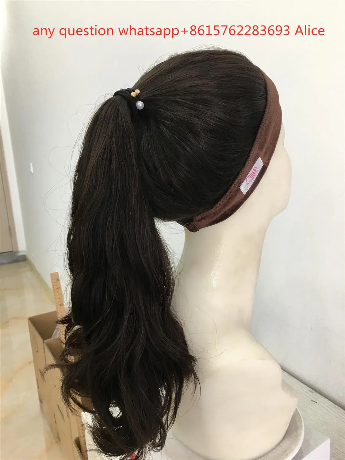 Wonder wig , 100% european virgin hair  sports bandfall , Pony wig  , tsingtaowigs  unprocess hair  (kosher  Wig ) free shipping