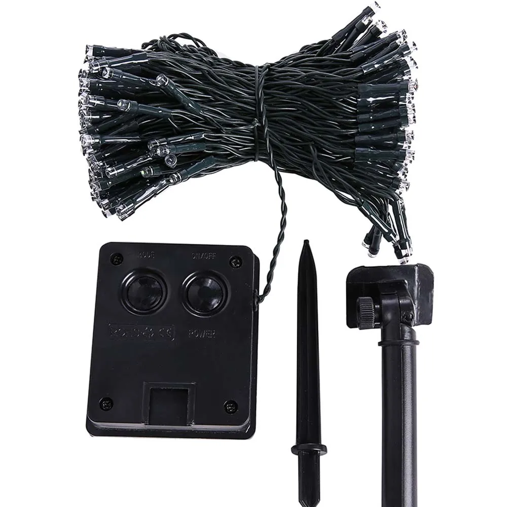 Sale Solar Power LED String Light 100 200 LED Light Sensor Control Waterproof House Garden Party Holiday Christmas Decoration 30