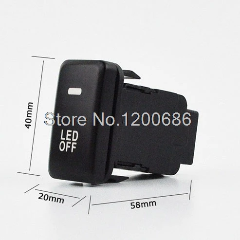 Car Fog Lamp Light Switch Button with Cable For Toyota Camry Prius Prado Highlander 60mm x 42mm x 25mm (L*W*T)