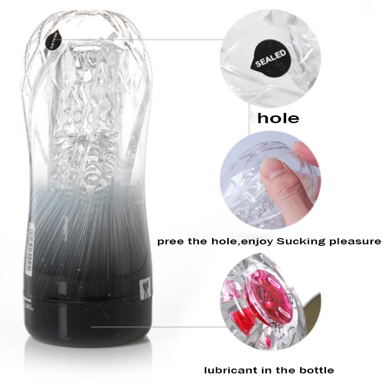 Male Masturbator Cup Soft Pussy Sex Toys Transparent Vagina Adult Endurance Exercise Sex Products Vacuum Pocket Cup for Men