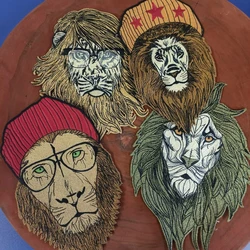 Accessories large embroidery big lion patches for clothing OR-3278