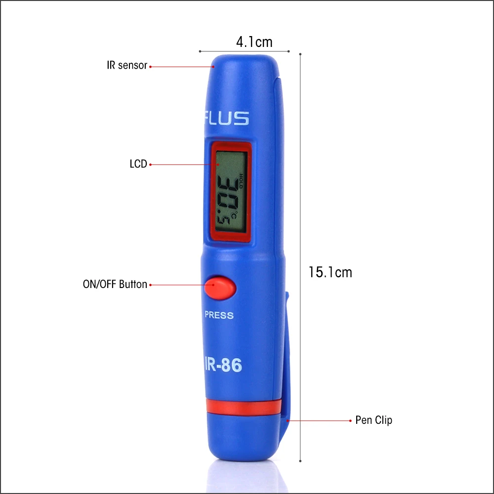 FLUS Food Cooking Laser Infrared Thermometer Mini Handheld Portable Digital Electronic Outdoor/Indoor temperature Thermometer