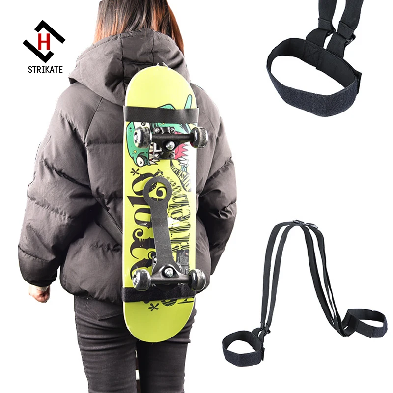 Adjustable Skateboard Backpack Carrier Durable Universal Snowboard Fixed Straps Fasten Belt