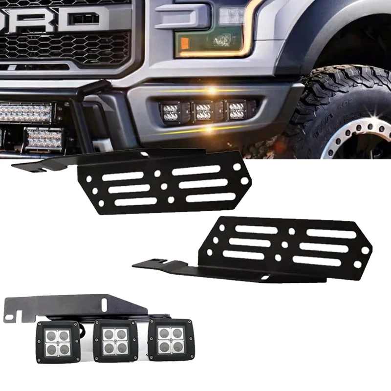 1pair High Power LED Fog Light with Hold Stand Bracket For  2017-2020 FORD F150 SVT Raptor