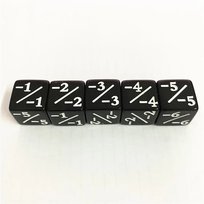 Dados de suma y resta para enseñanza de matemáticas, de 16MM Juego de mesa, D6, 10 unids/set por juego