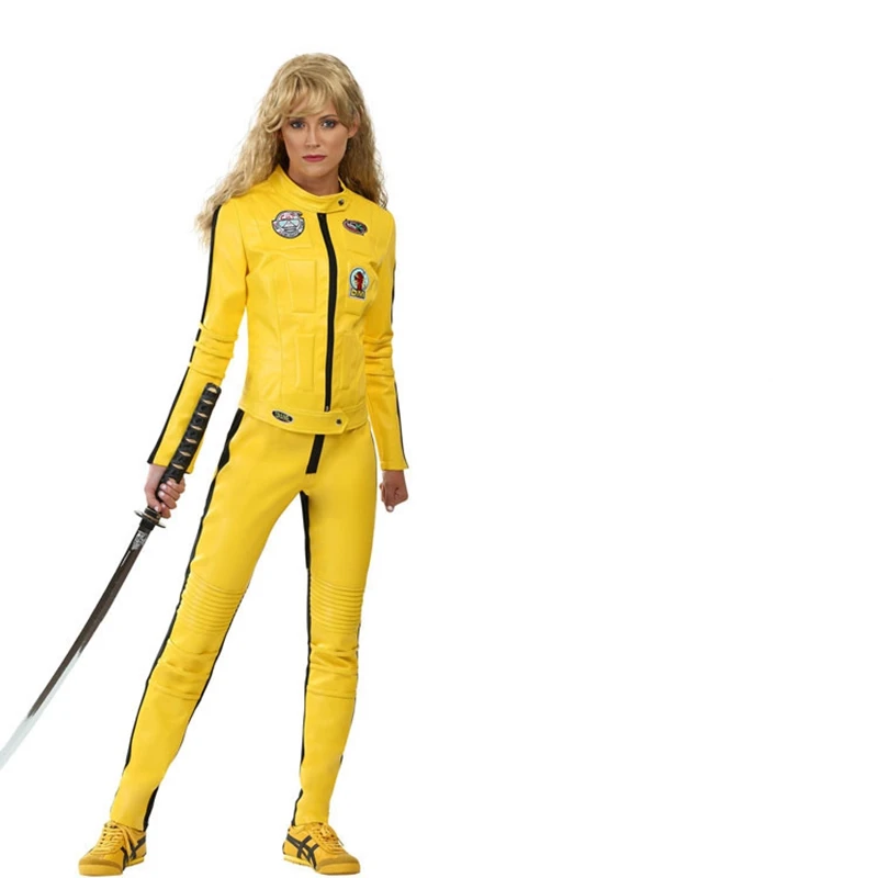 Disfraz de la película Kill Bill para mujer, traje de Cosplay de la novia Beatrix, mono de Kung Fu para Halloween, Carnaval, disfraces de Mardi Gras