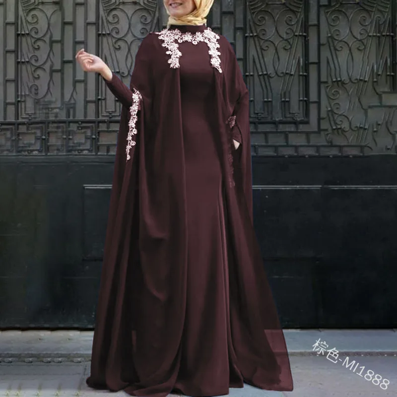 Muslim Women Abaya Kaftan Robe Cloak Arabic Turkey Dubai Dresses Ethnic Retro Style Islamic Clothing Large Size 5XL