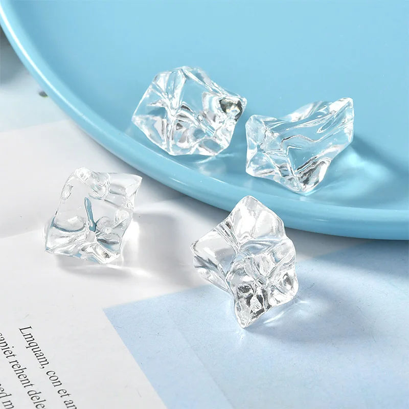 Shaped Straight Hole Transparent Ice Earrings Acrylic Irregular Shaped Diy Jewelry Accessories Material