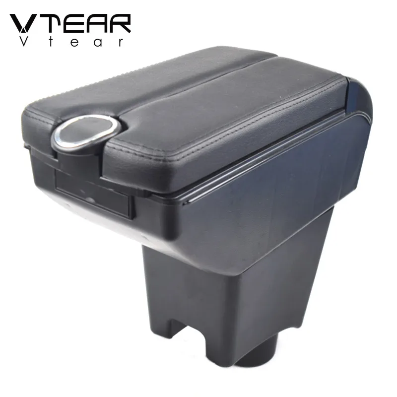 Vtear Armrest Bin USB Interface ABS Center Console Storage Box Case Car-Styling Interior Accessories For Dacia Renault Sandero