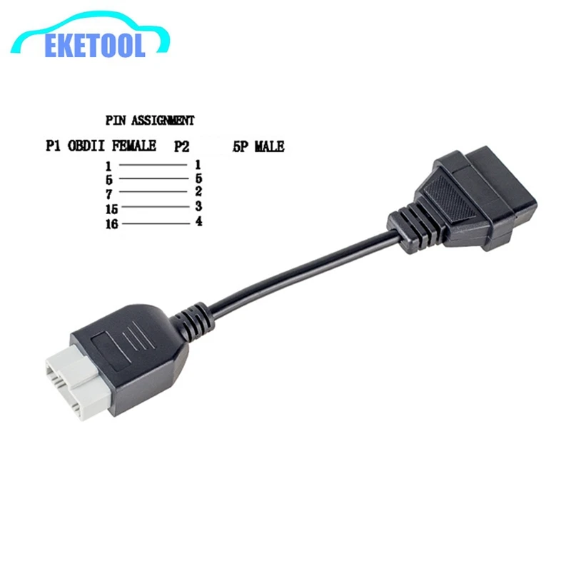 

New OBD Adapter For Honda 5Pin OBD1 to OBD2 16Pin Female Diagnostic Connector For Honda 5 Pin OBD II Extension Cable