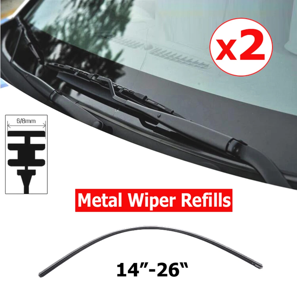 Insert Rubber strip Windshield Wiper Blade Refill Universal Replacement Refill Soft 6mm 14\