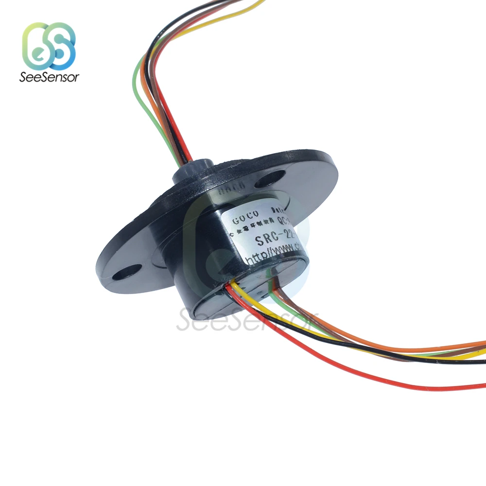 AC 220V 250Rpm Electric Slip Ring 22mm 6 Channel 2A Slip Ring Rotary Joint