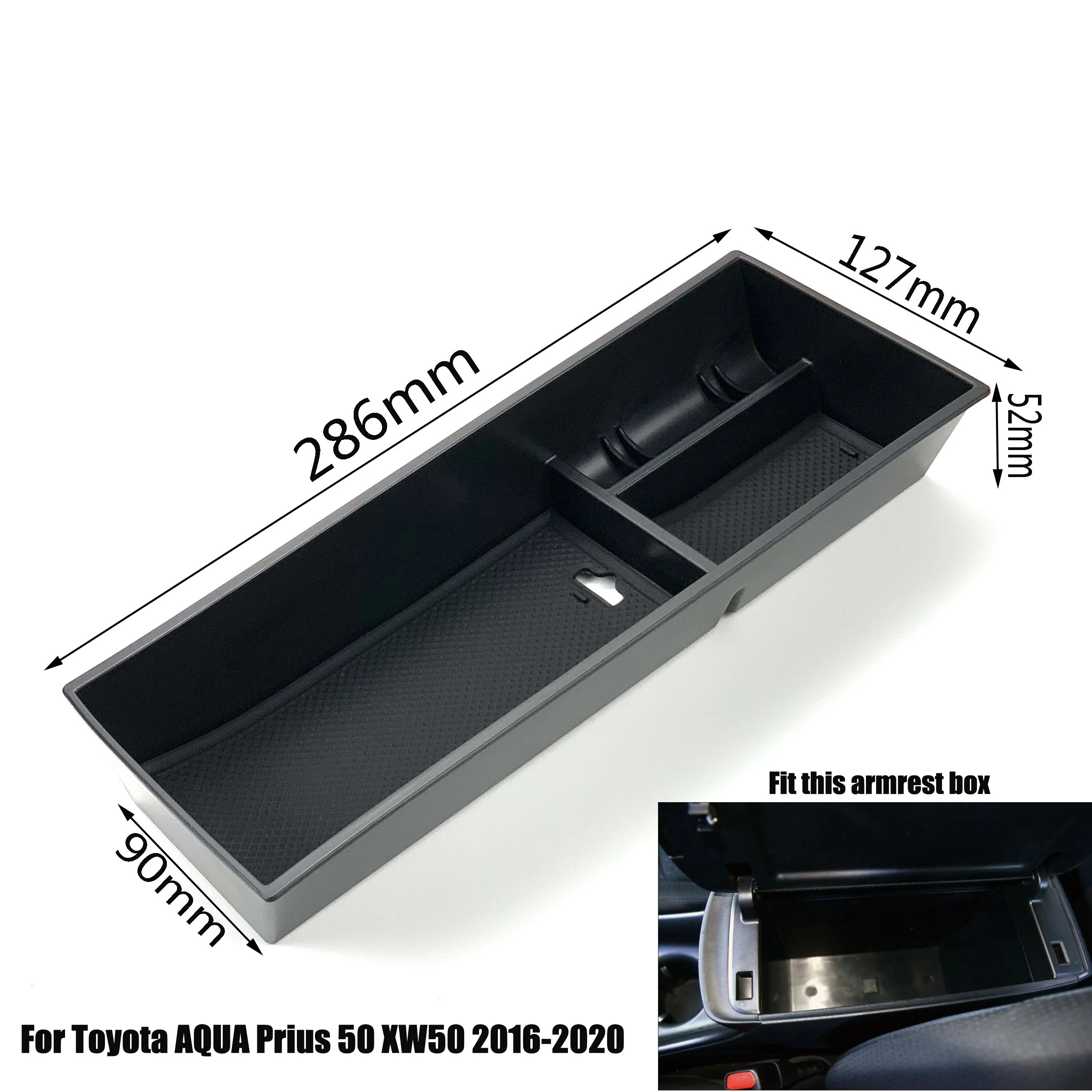 Scatola di Immagazzinaggio bracciolo Auto Organizer Accessori per Toyota AQUA Prius 50 XW50 2016 2017 2018 2019 2020 4th Gen MK4 stivaggio Riordino