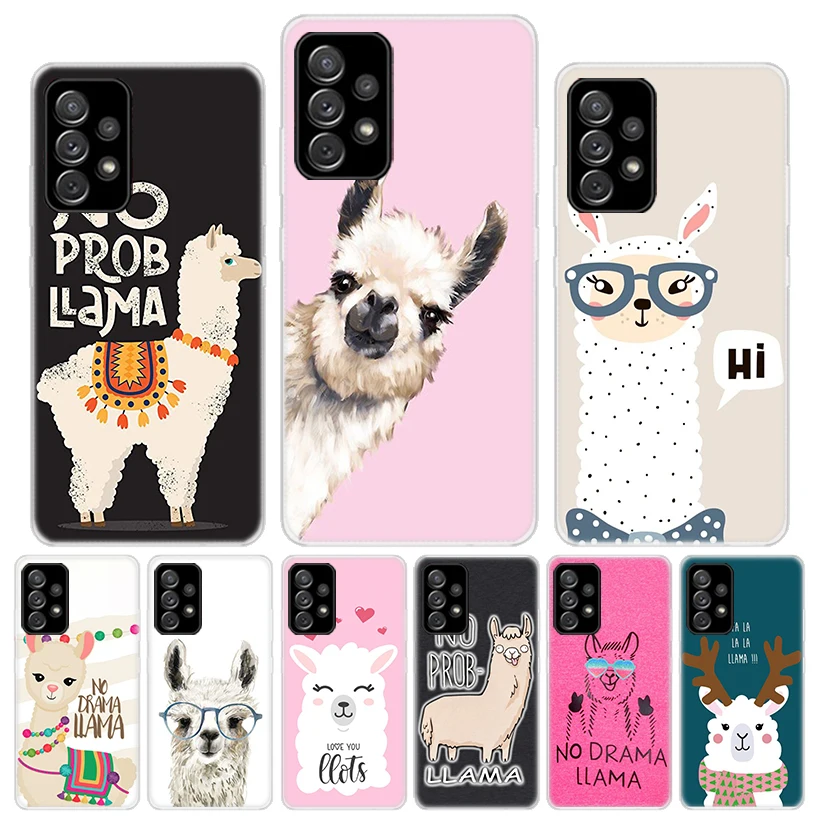 Lama Llama Alpacas Phone Case For Samsung Galaxy A55 A54 A52 A53 A15 A14 A12 A13 A25 A24 A22 A23 A35 A34 A32 A33 A04S A02S A03S 