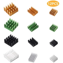 Aokin 12pcs Raspberry Pi 4B Heat Sink Set For Raspberry Pi 4B Aluminum Radiator Cooling Kit Cooler For Raspberry Pi 4B Heatsink