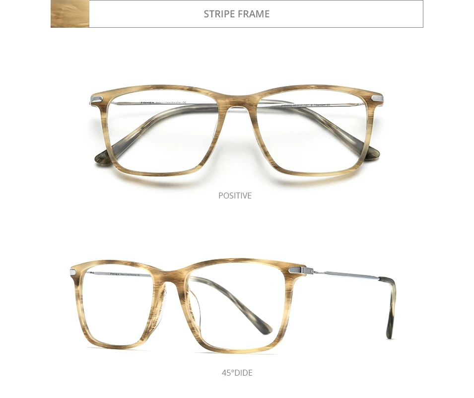 FONEX Acetat Titan Brille Rahmen Männer Marke Design Vintage Retro Quadratische Brillen Frauen Spektakel Japanische Brillen 85668 – Detail 6