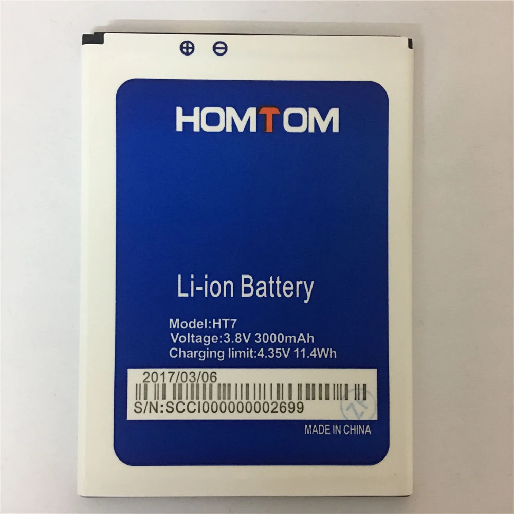 3000mAh HT7 Battery For Homtom HT7 HT7 Pro Mobile phone battery