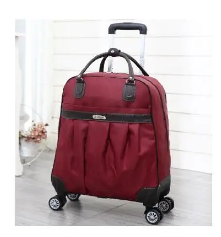 Women  Rolling luggage Bag  Wheeled Bag Woman Trolley Bag Carry On Hand Luggage Bags travel Trolley Bags Trolley Suitcase