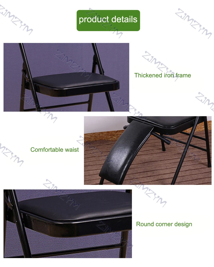 New Foldable Yoga Chair Fitness Indoor Sports Multi-Functional Professional Folding Yoga Training Chair with Lumbar Support