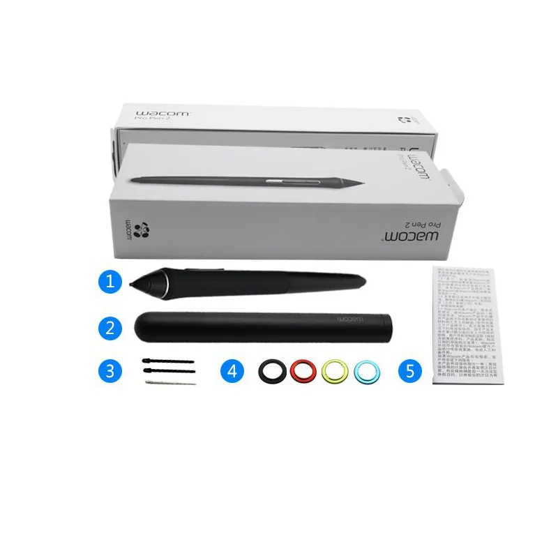 Wacom Pro Pen 2 KP-504E For Intuos Pro PTH-460 660 860 DTH-W1320 W1620 DTK1661