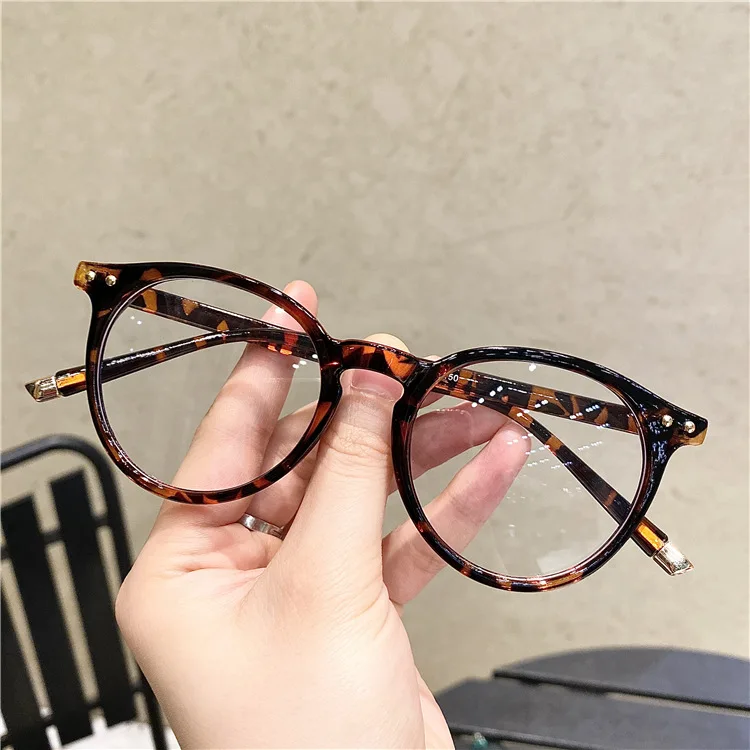 Vintage Round Optical Glasses Women Men Anti Blue Light  Eyeglasses Frame Prescription Transparent Lens Spectacle Frame Unisex