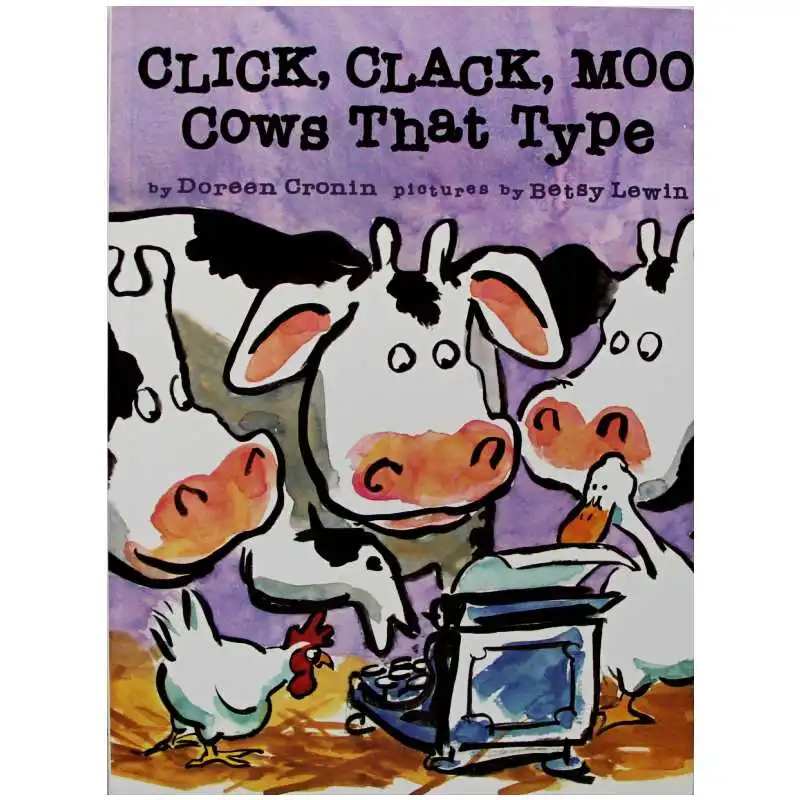 

Click,Clack,Moo Cows That Type By Doreen Cronin Educational English Picture Learning Card Story Book For Baby Kids Children Gift