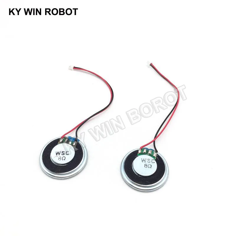 2pcs New Ultra-thin speaker 8 ohms 2 watt 2W 8R speaker Diameter 26MM 2.6CM thickness 5MM with 1.25mm terminal wire length 10CM