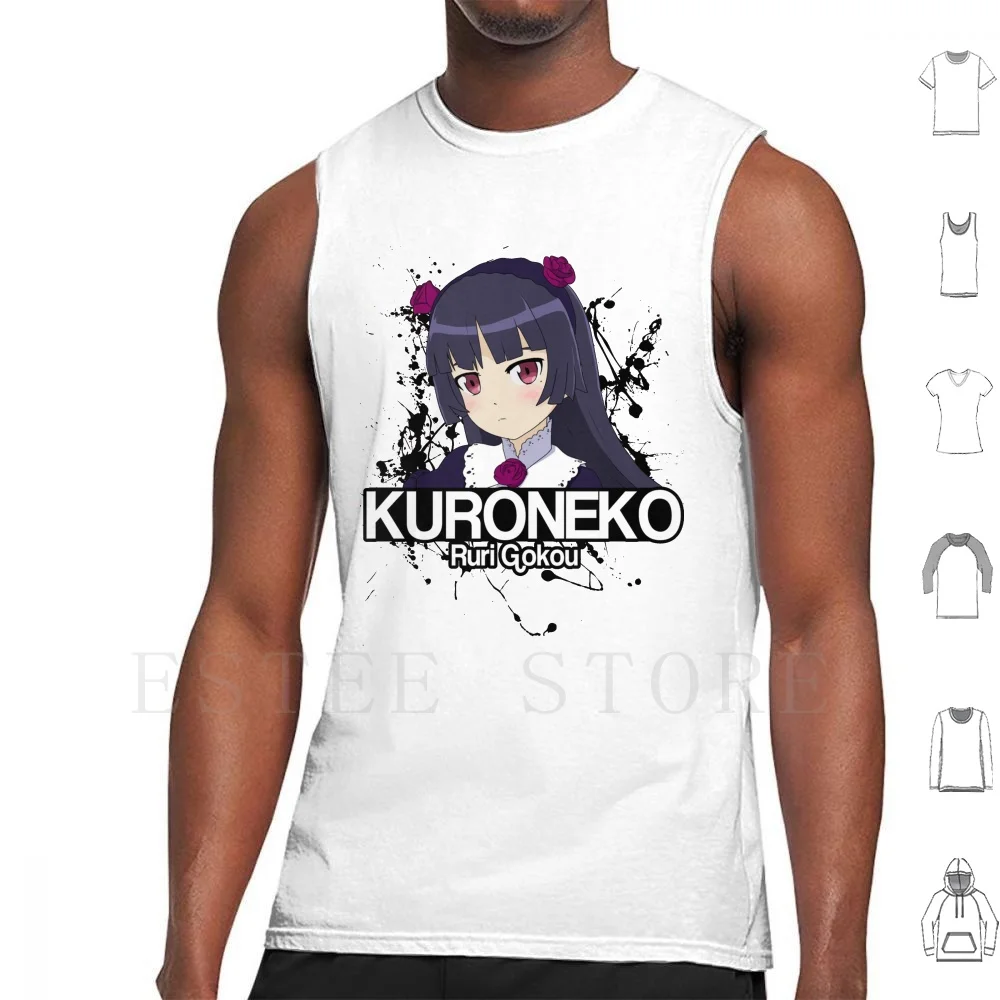 Kuroneko-Oreimo Tank Tops Vest Cotton Kuroneko Ruri Gokou Oreimo Kamineko Ore No Imouto Ga Konnani Kawaii Wake Ga Nai Anime