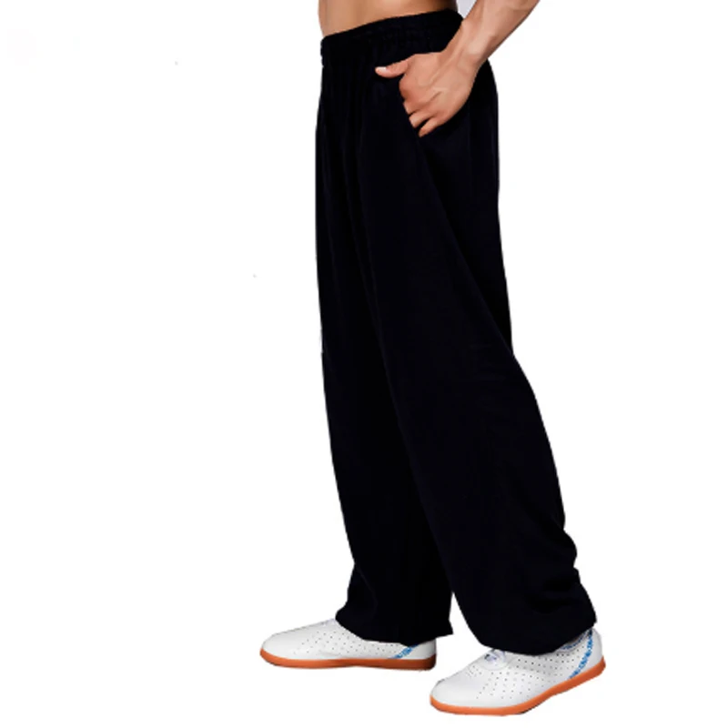 

Tai Chi Bloomers Loose Cotton Linen Trousers Martial Arts Kung Fu Running Yoga Home Practice Pants Mens Yoga Pants