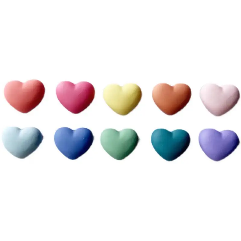 Heart shape 10pcs Plastic Quality Cork Board Safety Colored coful Push Pins Thumbtack Office School Accessories Supplies