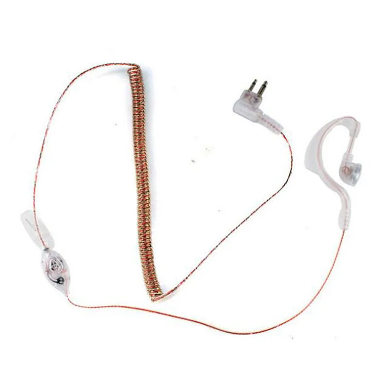 2-Pin Flexible Transparent Wire Earpiece Headset PTT Mic for Motorola CB Radio CP88 CP040 CP100 XV1100 XV2100 AXV5100 XU1100