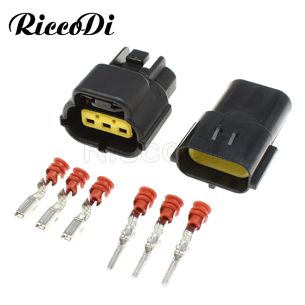 1-20Sets 3Ways Female Male Auto Electrical Plug Waterproof Denso Connector 174359-2 174357-2 Oxygen Sensor