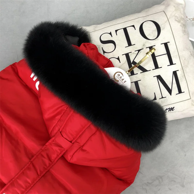 80CM Winter 100% Real Fox Fur Scarf Straight Collar Women\'s Coat Hat Warm Decoration Trim Natural Fox Scarves Luxury Thick Shawl