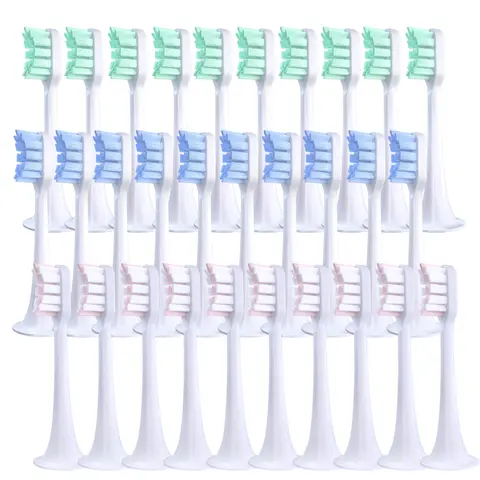 샤오미 Mijia T300/T500 10Pcs 교체 전동 칫솔 헤드 노즐 깨끗한 보호 소프트 듀폰 강모 용 브러시 헤드