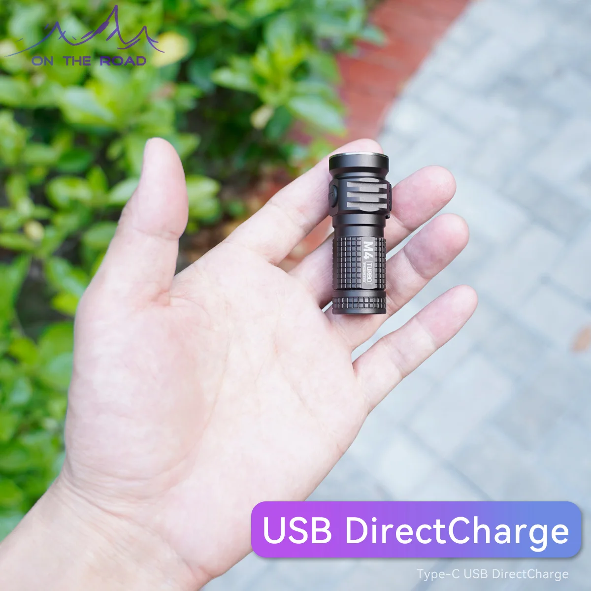 ON THE ROAD M4 Mini Strong Light Flashlight USB-C DirectCharge Small Self-defense Outdoor Waterproof Household Portable