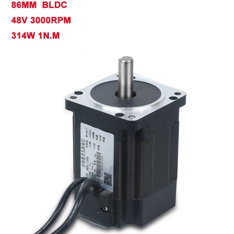 LK86BL8048 86 SERIES 48v bldc motor 300w High torque 3 phase bldc motor 1N.m Length 80mm  brushless dc motor