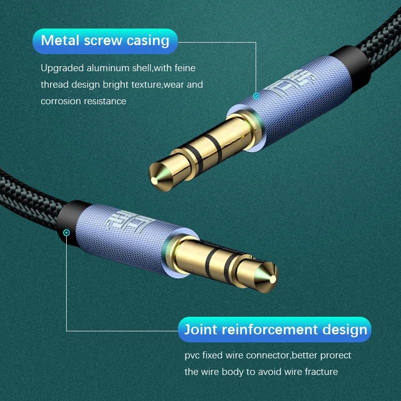 JORS AUX كابل جاك 3.5 مللي متر HiFi الصوت الذكور إلى الذكور المتكلم كابل ل شاومي آيفون سيارة Redmi الهاتف المحمول Mp3 الكمبيوتر سامسونج