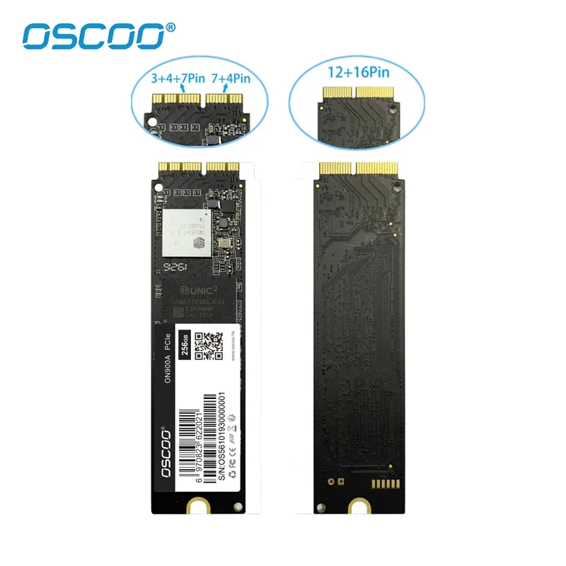 Oscoo apple ssd nmve pcie 2100 mb/s disco rígido interno de alta velocidade para macbook computador portátil