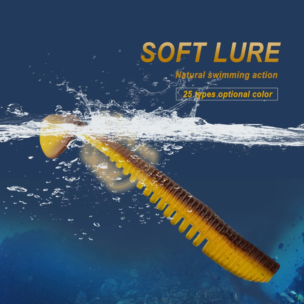 FISH KING Awaruna Fishing Lures 75mm/3.5g Artificial Baits Wobblers Soft Lures Shad Carp Silicone Fishing Soft Baits Tackle