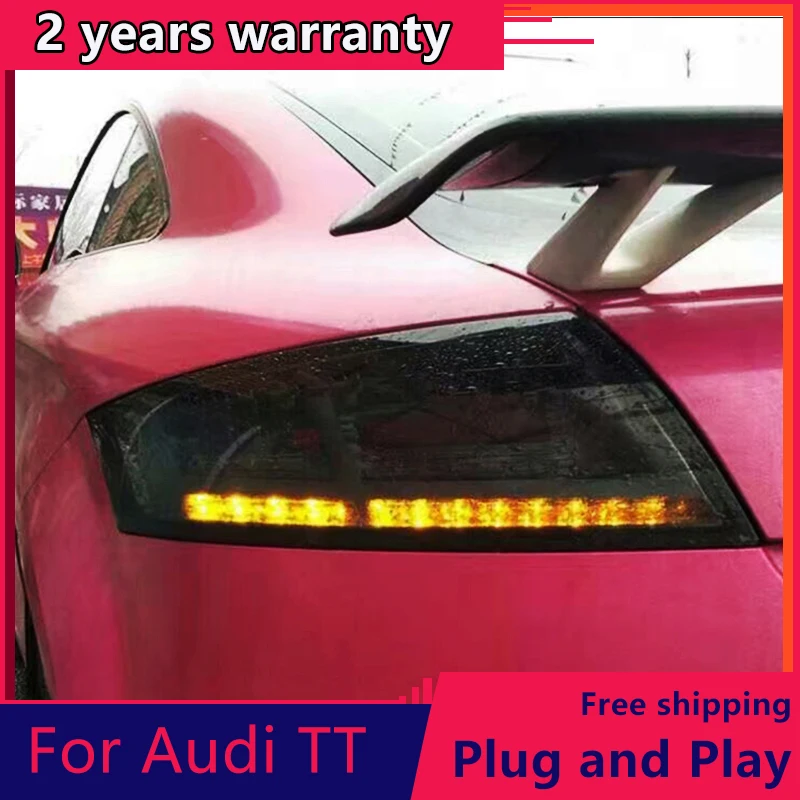 KOWELL Car Styling LED Tail Lamp for TT Tail Lights 2006-2013 for TT Rear Light DRL+Turn Signal+Brake+Reverse LED light