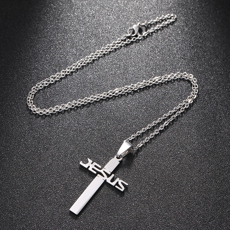 SONYA religijnych naszyjnik z jezusem na krzyżu mężczyźni/kobiety 2019 nowych moda ze stali nierdzewnej stal krzyżyk wisiorek z łańcucha naszyjniki na prezenty — zdjęcie 7