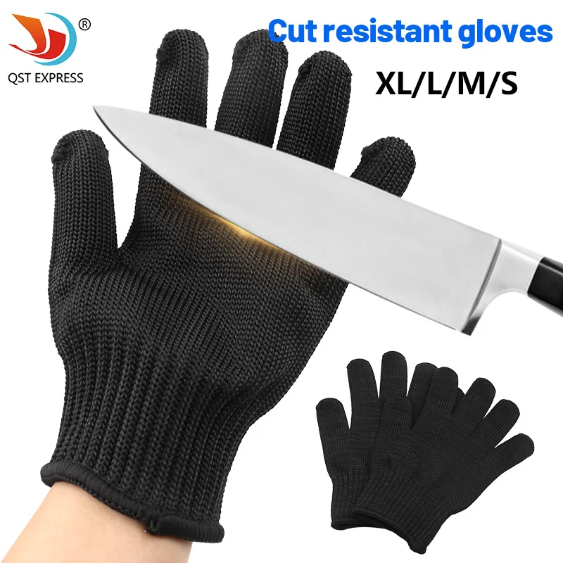 High Strength Grade 5 Safety Anti-Cut Gloves Level 5 Kitchen Cut Resistant Gloves For Fish Meat Cutting Safety Gloves