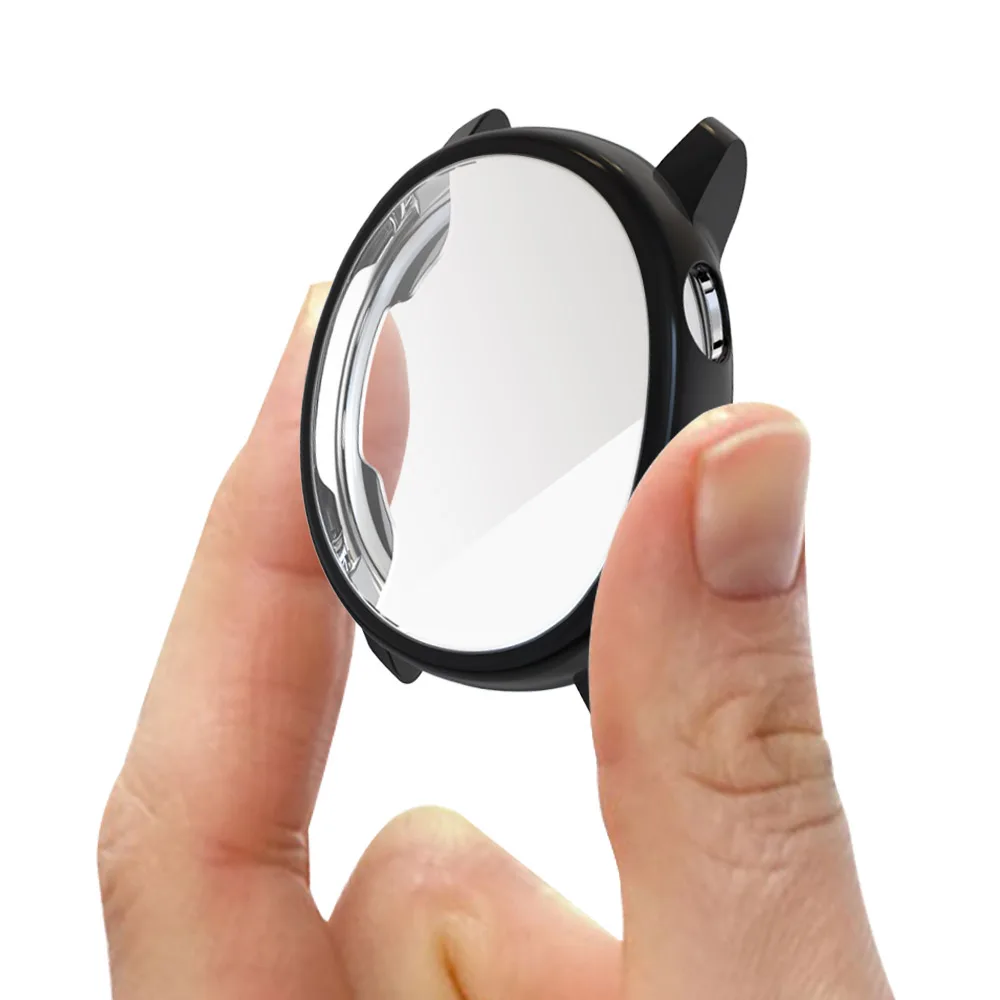 Tpuケースカバー三星銀河時計アクティブ/アクティブ2 40ミリメートル44ミリメートルスマートウォッチ画面フルカバレッジ保護シリコーンシェル