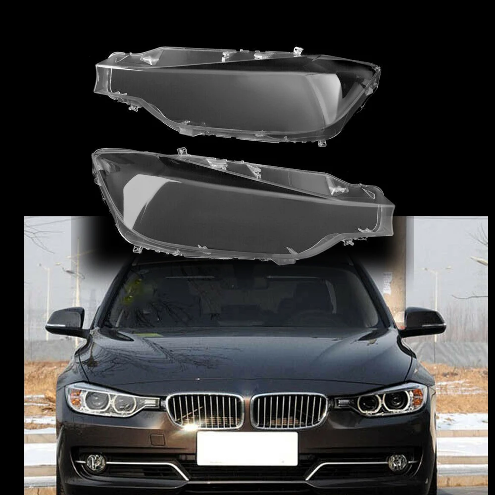 

Pair F30 2013 2014 2015 Clear Headlight Headlamp Lens Cover for BMW HID Halogen Shell Left+Right