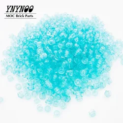 1000-3000PCS Trans-Clear Blue Plate Round 1x1 MOC Building Block Bricks Plates Parts 6141 DIY Toys Compatible with 30057 4073