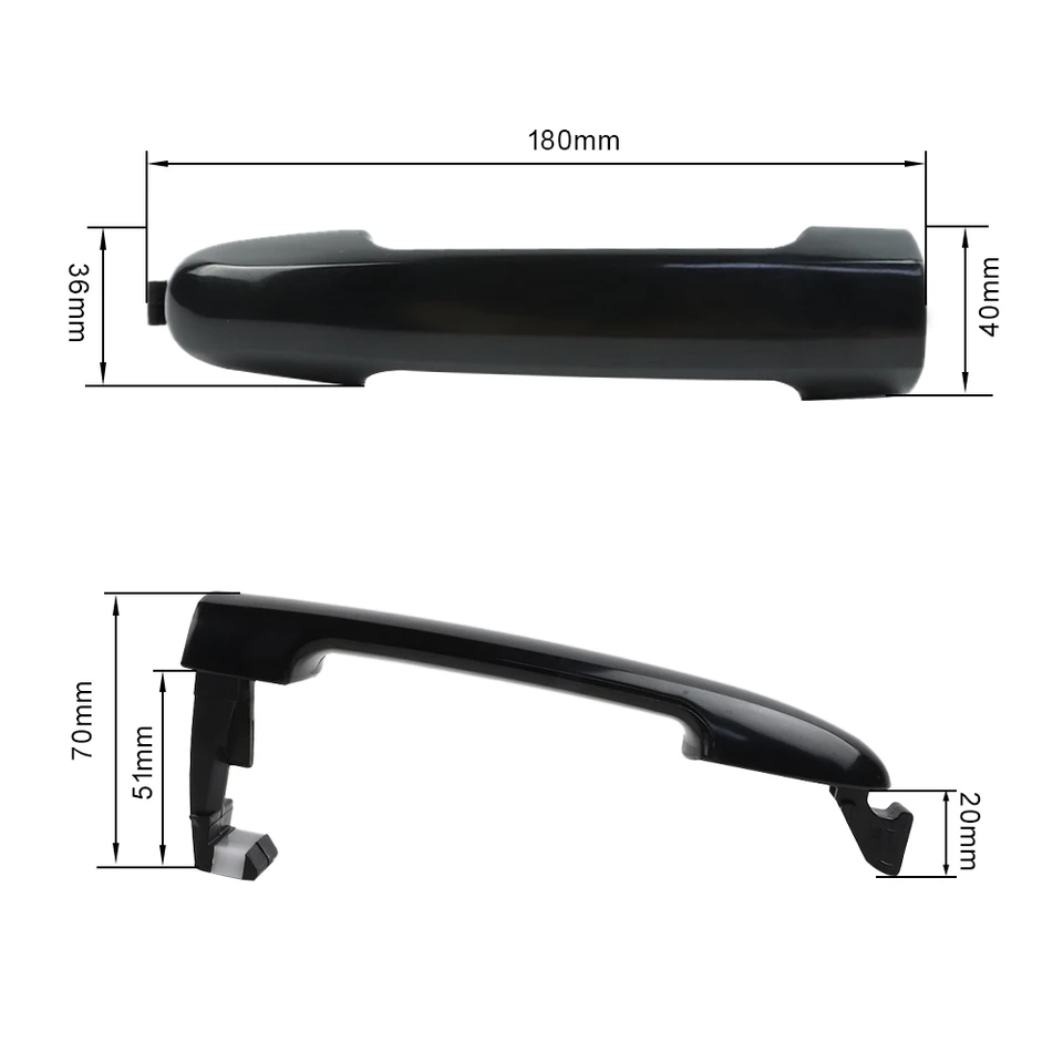 Exterior Front Left Door Handle – Chrome – Fits Hyundai Sonata 2015-2019 – OEM Style