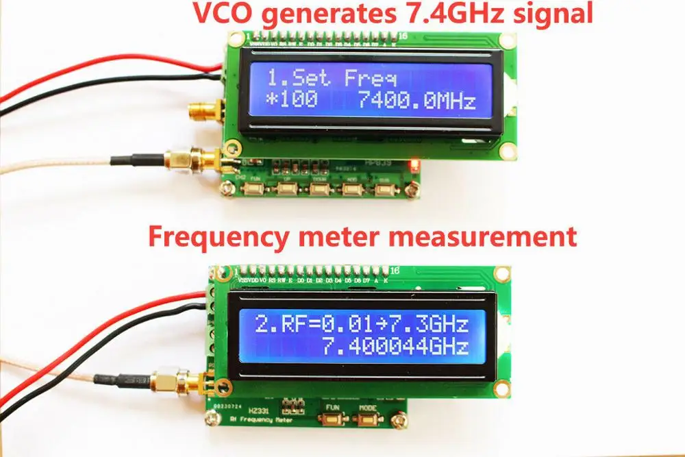 1Hz~7.3GHz Microwave Frequency Counter Radio RF Frequency Meter Counter